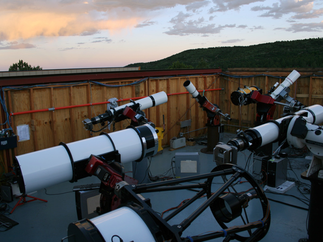 A look into another one of our roll off roof observatories located at our New Mexico site. roll off roof